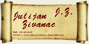 Julijan Živanac vizit kartica